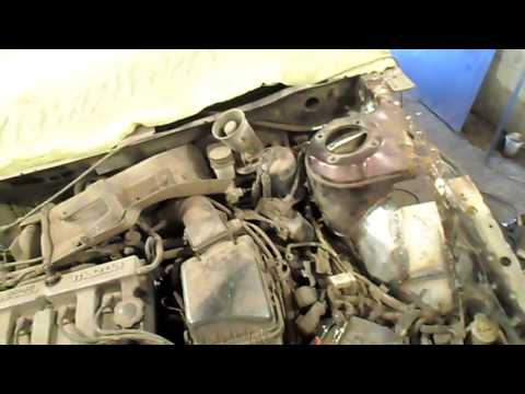 Видео: Мазда 626. Кузовной ремонт. Левый стакан.