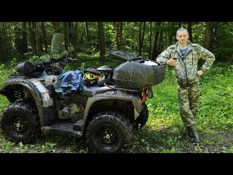 Видео: Покатушки и тест кофра на квадроцикле Стелс Леопард.
