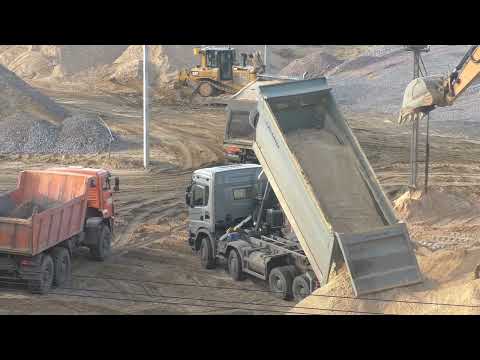 Видео: Разгрузка самосвала Scania G440 XT 8x4 KH-Kipper часть 3