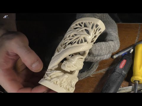 Видео: ваза - салфетница , дракон (кость цевка )