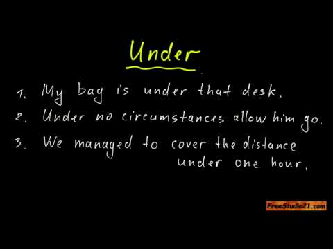 Видео: Употребление предлога UNDER