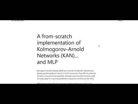 Видео: Реализация с нуля сетей Колмогорова Арнольда KAN… и MLP. # Python, #KAN, #программирование