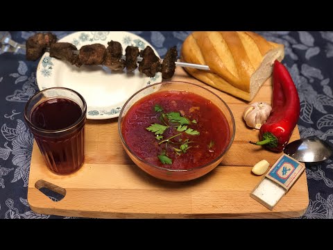 Видео: МУКБАНГ MUKBANG БОРЩ ШАШЛЫК