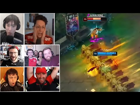 Видео: Когда стримеры отреагировали на БЕЗУМНУЮ игру Фейкера, которая принесла ему 4-й Кубок мира #воспо...