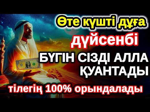 Видео: дүйсенбі байлыққа жол ашатын дұға, Бүгін сізді Алла қуантады, дұға қосулы болсын, нәтижесін көресіз