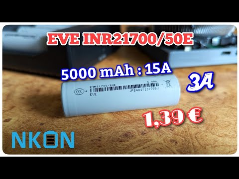 Видео: EVE INR21700/50E : Обзор, тест мощности и нагрева. Nkon.
