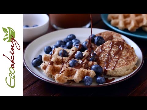 Видео: 🔥ENG SUB Оладьи и вафли из пшена и кокосовой стружки vegan, без муки, без глютена