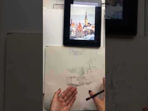 Видео: 1 сезон 3 серия ч.1 "Зимний пейзаж акварелью" #невредные_советы_практикум