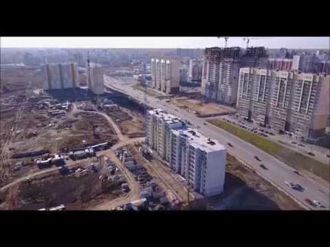 Видео: Челябинск. Ун.Набережная.Академ первая линия с высоты.застройка берега р.Миасс. дрон DJI Mavic Pro