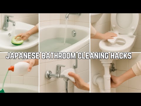 Видео: 10 японских хитростей для уборки ванной комнаты, которые стоит попробовать прямо сейчас | Простые...