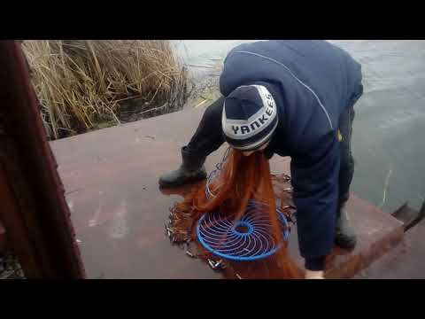 Видео: заброс кастинговой сети с большим кольцом фрисби