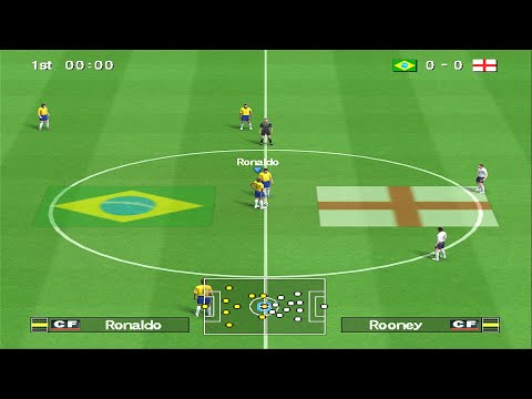 Видео: Winning Eleven 10 — Бразилия против Англии | PS2