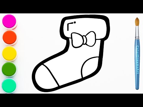 Видео: Как нарисовать носок | Шаг за шагом