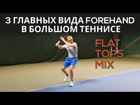 Видео: 3 главных вида forehand в большом теннисе - flat, tops, mix + анонс марафона в августе 2024