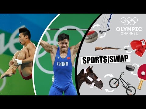Видео: Люй Сяоцзюнь И Чэнь Айсэнь - Штанга Или Прыжки В Воду? | Sports Swap