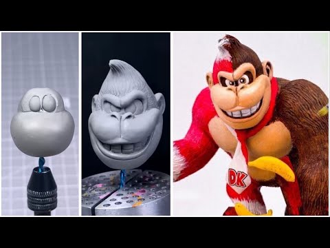 Видео: Создать Fire Donkey Kong & Donkey Kong (Movie.ver) с Clay / Super Mario Bros 2023 [kiArt]