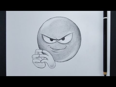 Видео: Как нарисовать синий эмодзи Тролльфейс || Простой рисунок карандашом