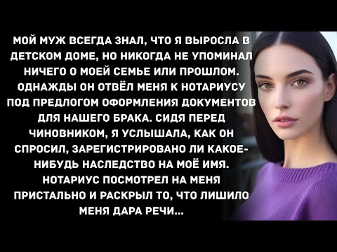 Видео: Мой муж всегда знал, что я выросла в детском доме, но никогда не упоминал ничего о моей семье или...