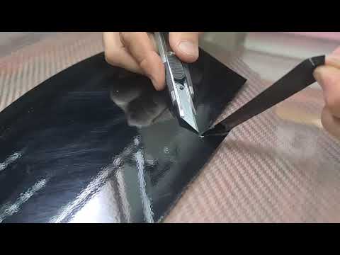 Видео: Как резать плёнку на кузове безопасно. Нитевидный нож. How to cut the film on the body is safe.