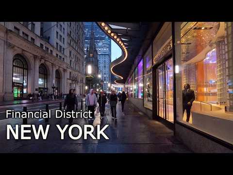 Видео: New York - Evening walk in the rain  NYC 4К 60fps HDR