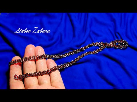 Видео: Ювелирная цепочка из бисера. Bead jewelry chain.