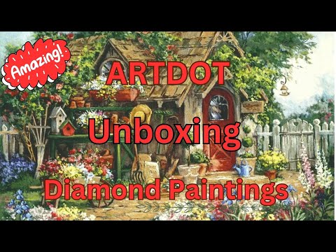 Видео: Обзор алмазной живописи — Распаковка двух алмазных картин ARTDOT — Diamond Art