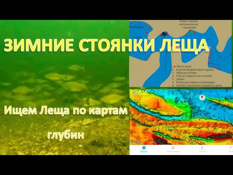 Видео: ЗИМНИЕ СТОЯНКИ ЛЕЩА. Ищем Леща по картам глубин.