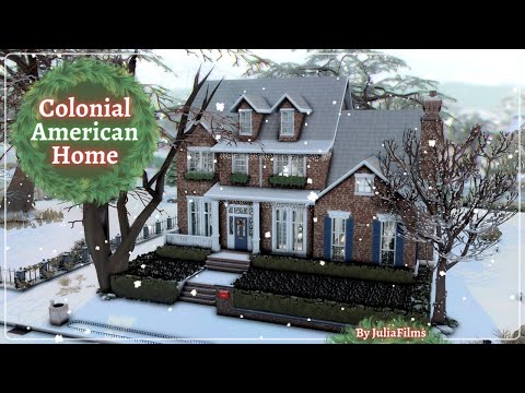 Видео: Колониальный американский дом│Строительство│Colonial American Home│SpeedBuild│NO CC [The Sims 4]