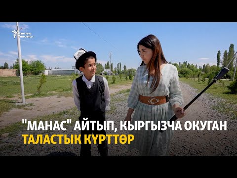 Видео: "Манас" айтып, кыргызча окуган таластык күрттөр