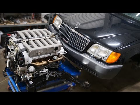 Видео: Полная реконструкция 6.0 V12 от начала до конца — Mercedes W140 S600 — Реставрация, часть 4