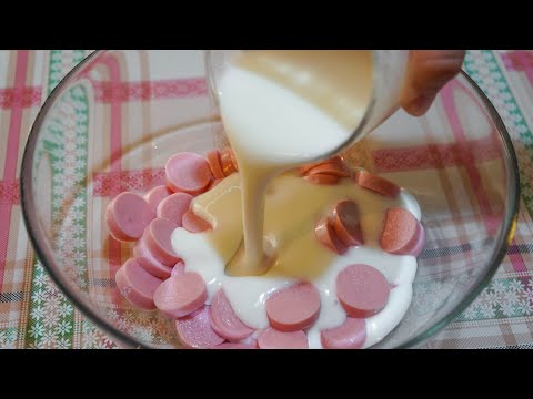 Видео: Заливаю сосиски кефиром и ставлю в духовку: готовлю уже много лет вместо пирожков за 10 минут
