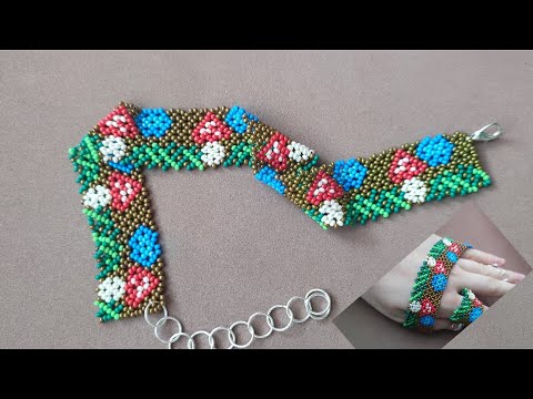Видео: МК/DIY Чокер " Мухомор". Майстер клас з бісероплетіння.