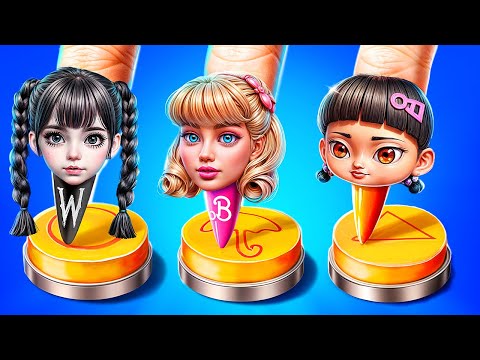 Видео: Игра в Кальмара в реальной жизни: Барби vs Уэнсдэй Аддамс