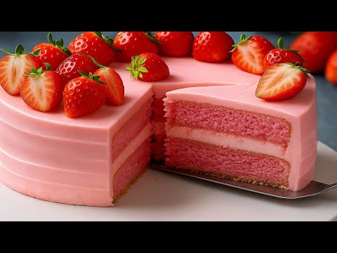 Видео: Простой клубничный торт за 30 минут – Летний десерт