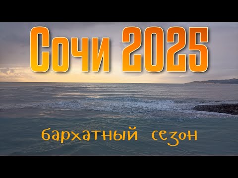 Видео: Сочи сегодня. Пляж после шторма. Адлер чёрное море. Бархатный сезон. 14 октября 2025 г.