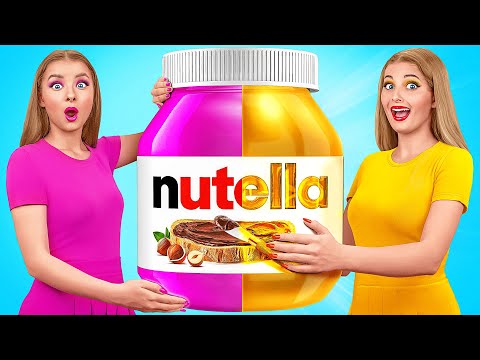 Видео: Челлендж с едой: Розовое vs Золотое от Jelly DO Challenge