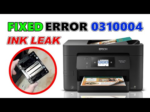 Видео: Epson WorkForce 3720: ошибка 0310004 – устранение утечки чернил в печатающей головке | Полное рук...