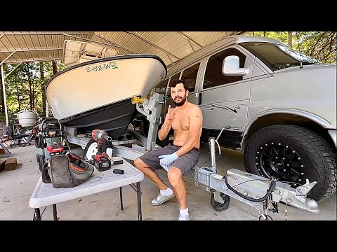 Видео: Подготовка прицепа под лодку, развесовка, настройка чтоб все было идеально