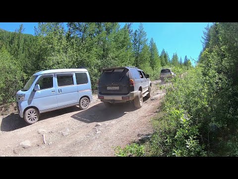 Видео: Daihatsu Hijet  Дорога на Акташский ретранслятор. Ралли " Шелковый путь"