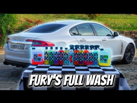 Видео: Полная мойка Jaguar XF с использованием автокосметики бренда Fury’s от @BelowmoreChannel 