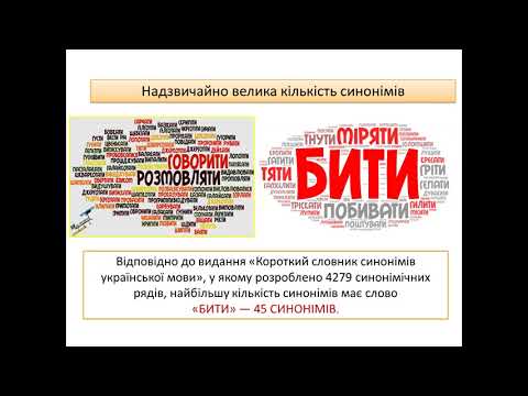 Видео: Синоніми (повторення і поглиблення).Синонімічний ряд.Роль синонімів у мовленні. Словник синонімів