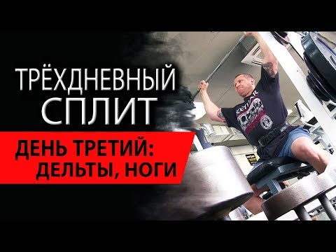 Видео: Трехдневный сплит для мужчин. День третий: дельты, ноги
