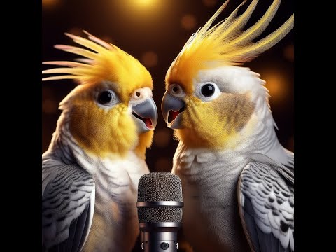 Видео: Звук папуг корел. Singing of a cockatiel parrot