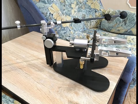 Видео: Станок для заточки ножей с магнитным поворотником и новым реечным подъёмником от компании Профиль.