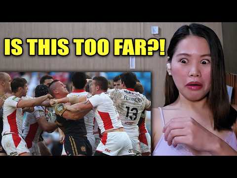 Видео: Американская девушка реагирует на агрессивность регбиста!