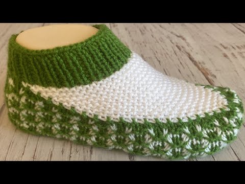 Видео: НОВИНКА 2024 !!! Тапочки-следки на двух спицах без швов // patik modelleri