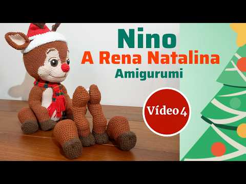 Видео: Амигуруми Нино-олень: шарнирная передняя нога (Видео 4)