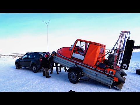 Видео: Аэролодка Хариус,  первое испытание на Конде.