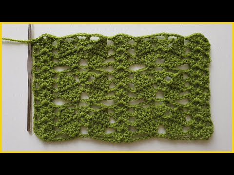 Видео: Узор крючком для вязания кардигана, палантина, шарфа. Вязание крючком / Crochet pattern