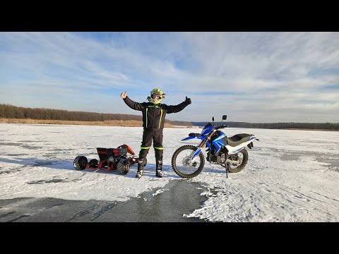 Видео: На картинге и мотоцикле по ледяному озеру